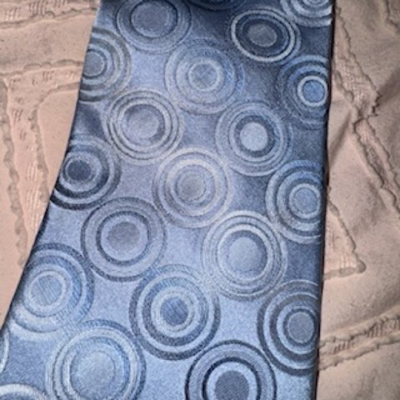 Men's Statements Blue Patterned Tie - Picture 3 of 3